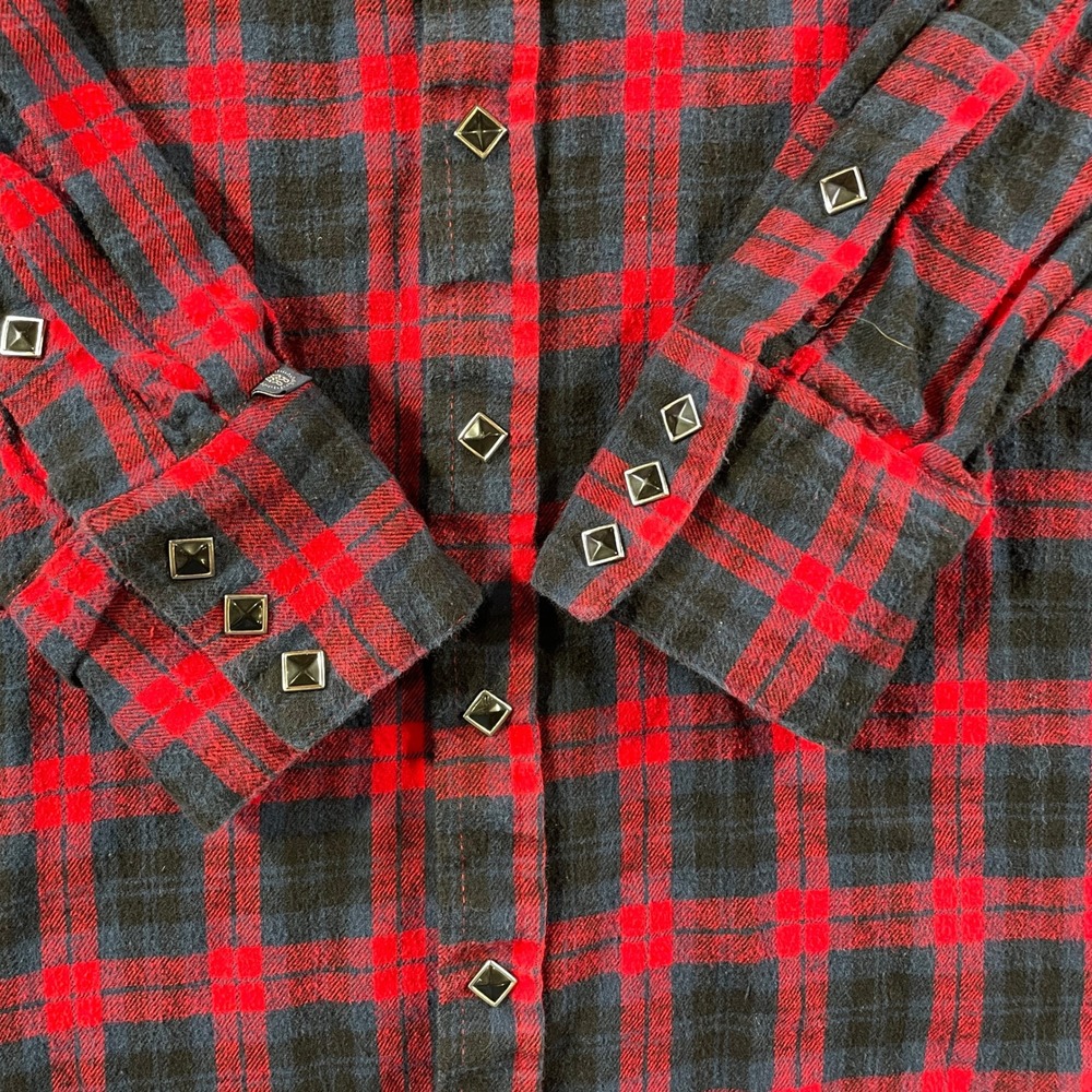 Vintage‎ Rockmount Ranch Wear Flannel Shirt Mens XL Red Plaid Sawtooth Snap USA - Picture 4 of 11